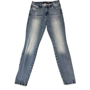 Guess Jeans 1981 Skinny Jeans Size 27 Mid Rise Med. Blue Light‎ Acid Wash 27x26
